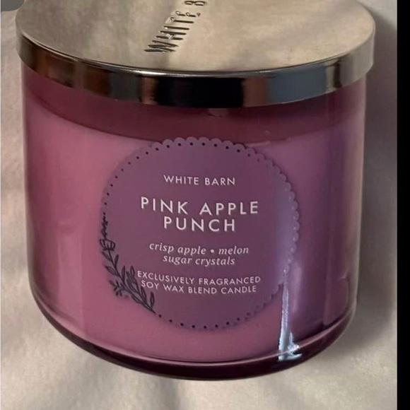 White Barn Other - White Barn Pink Apple Punch Candle - Purple and Silver